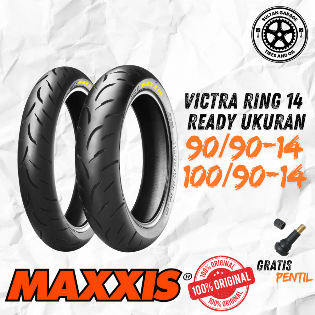 SEPASANG / SATUAN BAN MOTOR LEXI MAXXIS VICTRA Ring 14 TUBELESS DEPAN BELAKANG LEXI