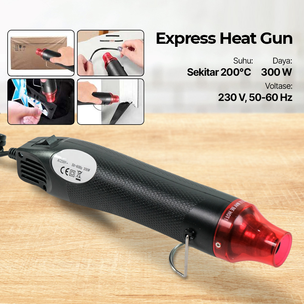 Mini Electric Heat Gun 300W Hot Air Nozzles Blower Alat Uap Pemanas Multi Fungsi