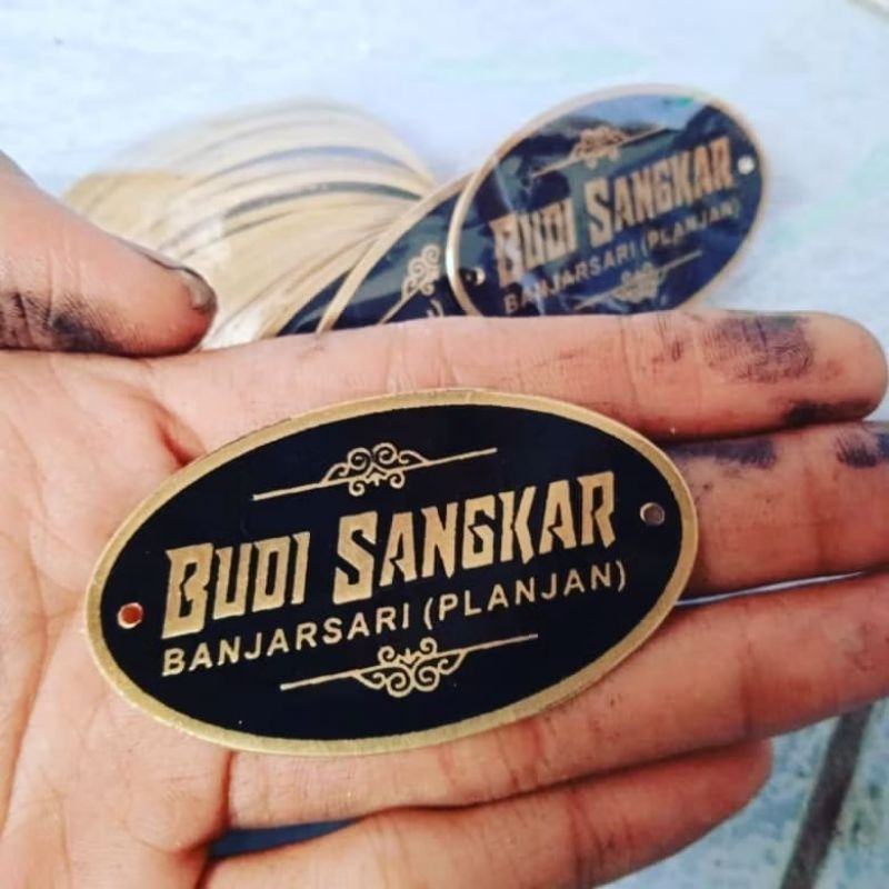 

Label plat sangkar burung