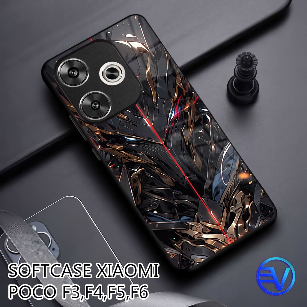 [ GT09 GUNDAM ] Softcase Xiaomi POCO F3,F4,F5,F6 Case Kilau Mirror Sublime Silikon Xiaomi