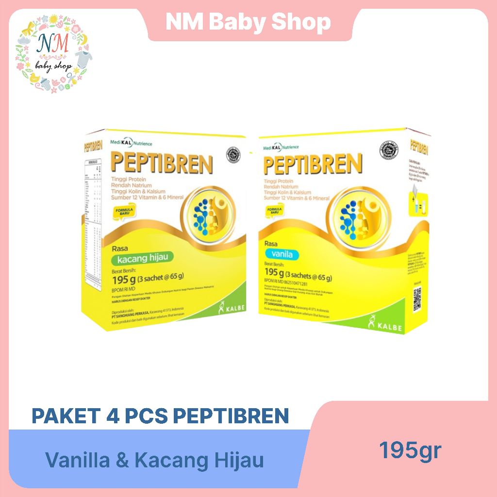 

PAKET 4 PCS PEPTIBREN 195 GR - NUTRISI KESEHATAN SARAF 195GR NM SSKD