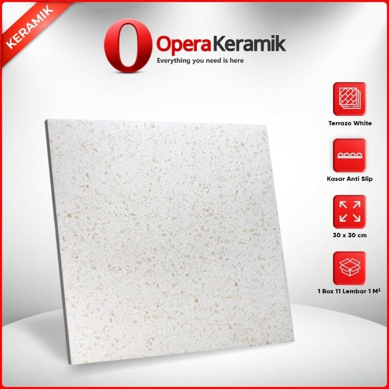 Keramik Lantai Terrazo KIA 30x30 Terrazo White
