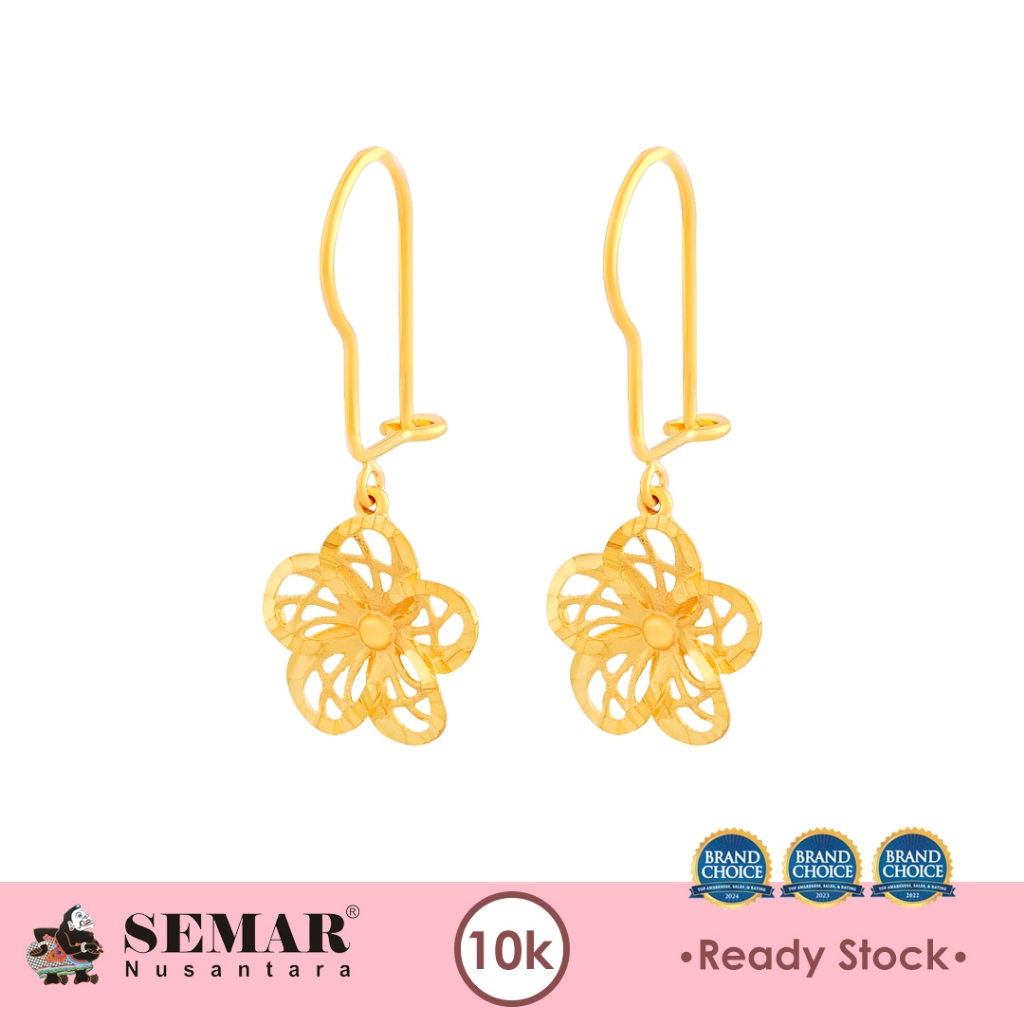 Anting Emas Classic Flower Gold 10K Semar Nusantara