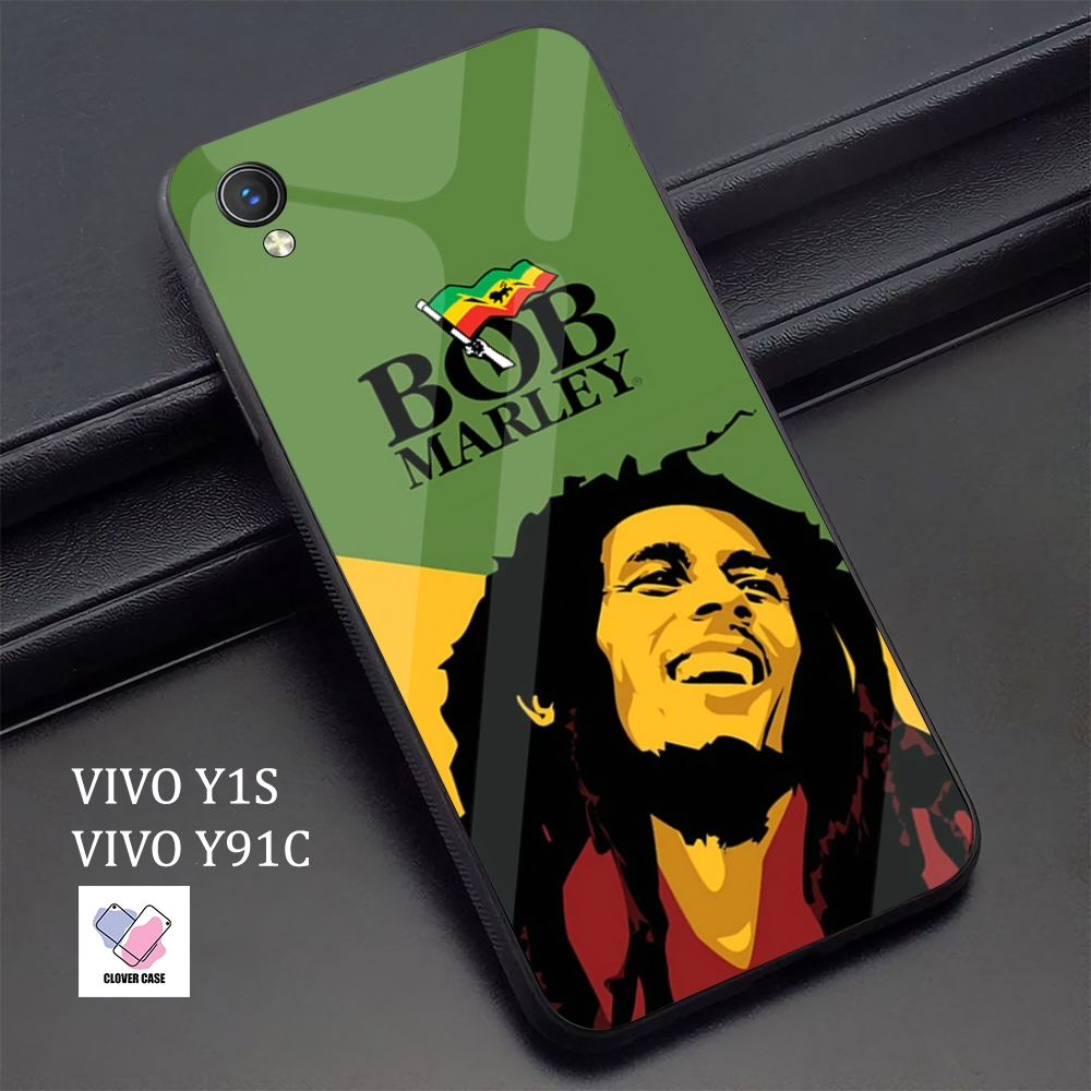 [AR48]  Case Glossy Case | VIVO Y1S | VIVO Y91C | CASE KEKINIAN LUCU |  Casing Hp Kilau Motif BOB MA