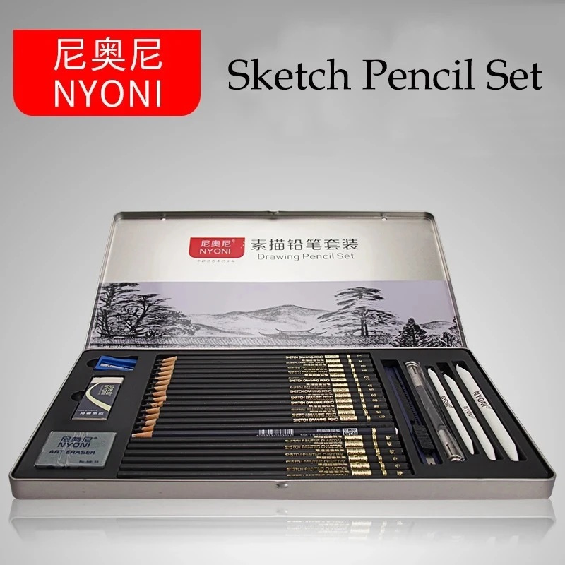 

Nyoni N8136 Drawing Pencil 29pcs Tin Case