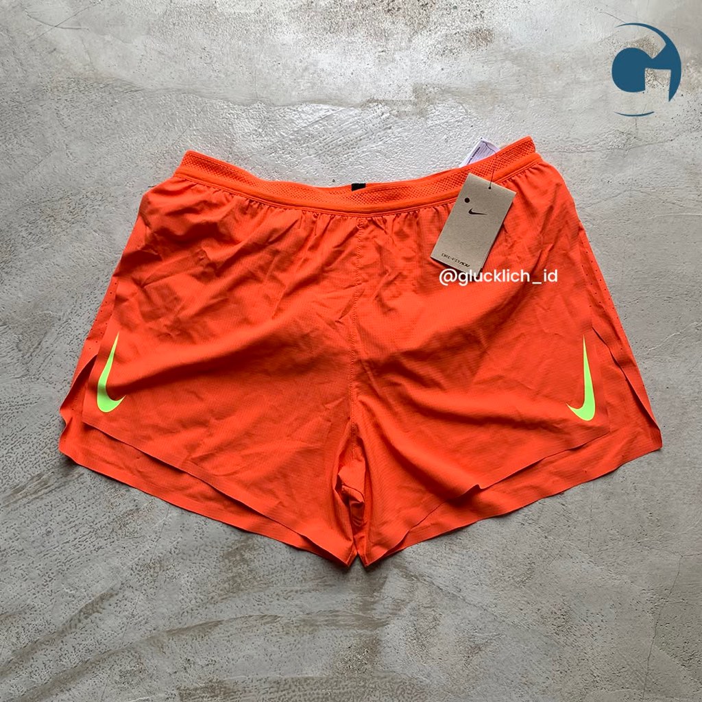 Nike, Aeroswift 4 inch Running Short in Orange