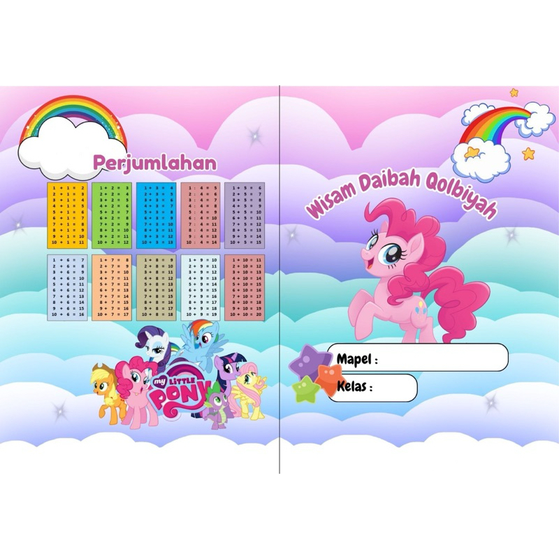 

Buku Tulis custom A5 | buku tulis sekolah anak SD SMP SMA Karakter Cewe Pink