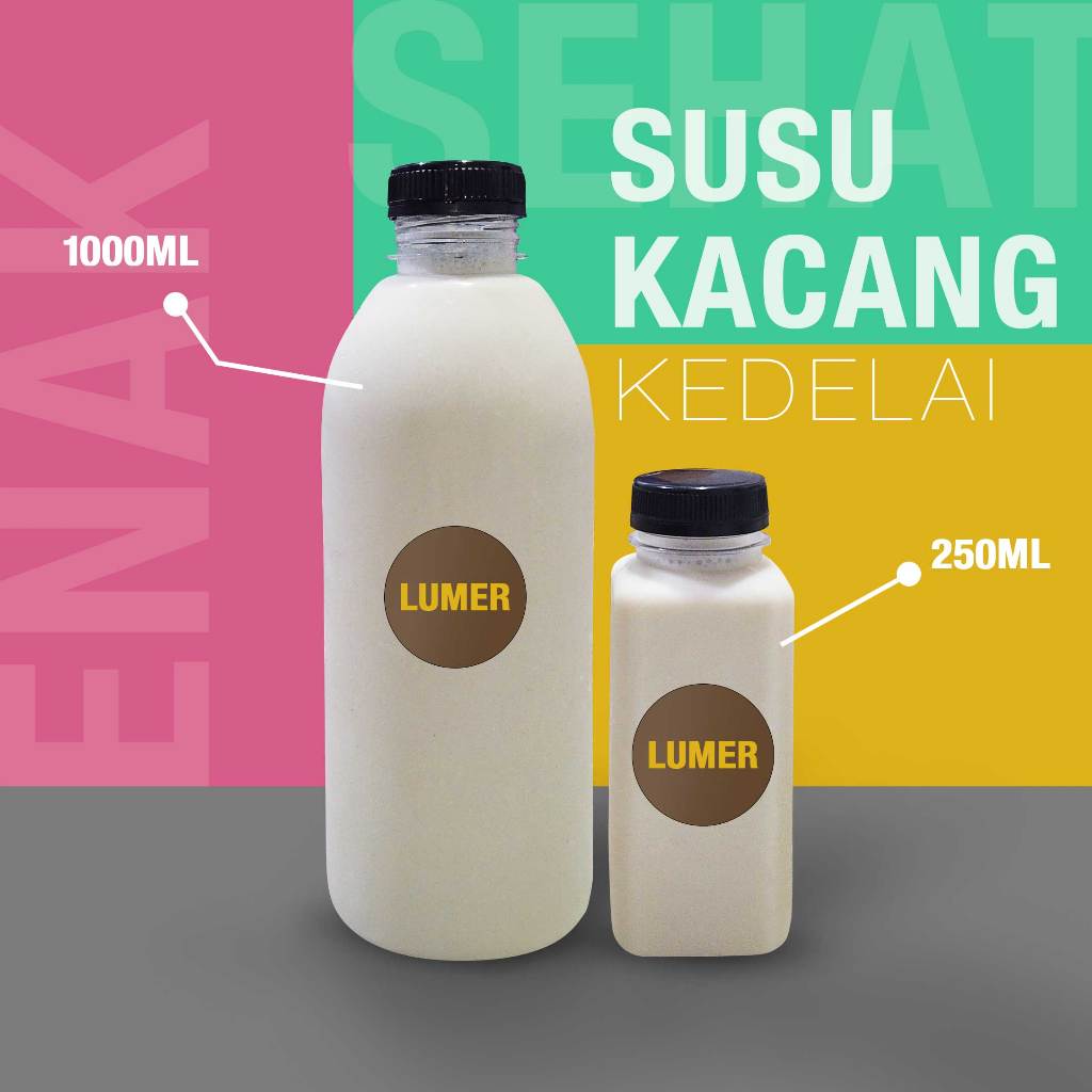 

[PRE ORDER] LUMER Susu kacang kedelai 250ml. HOMEMADE. Susu kacang 250ml.
