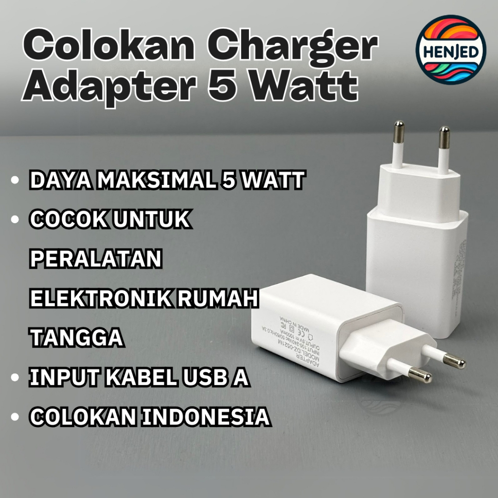 Kepala Colokan Charger Cas Adapter Aman Perlengkapan Elektronik Dapur Daya 5 Watt Indonesia
