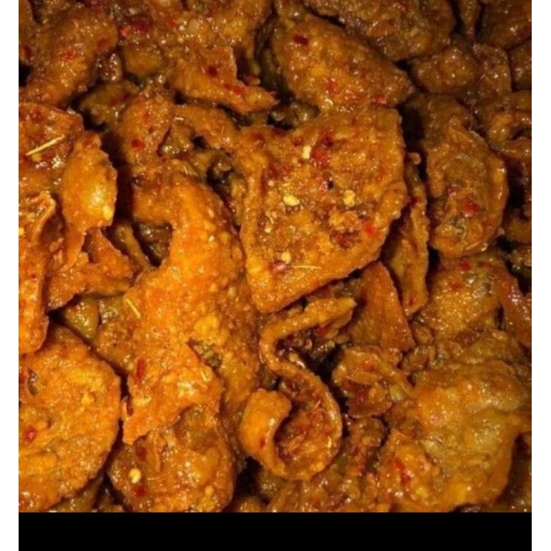 

Cemilan Samarinda Kripik Kulit Ayam Pedas 500 gram