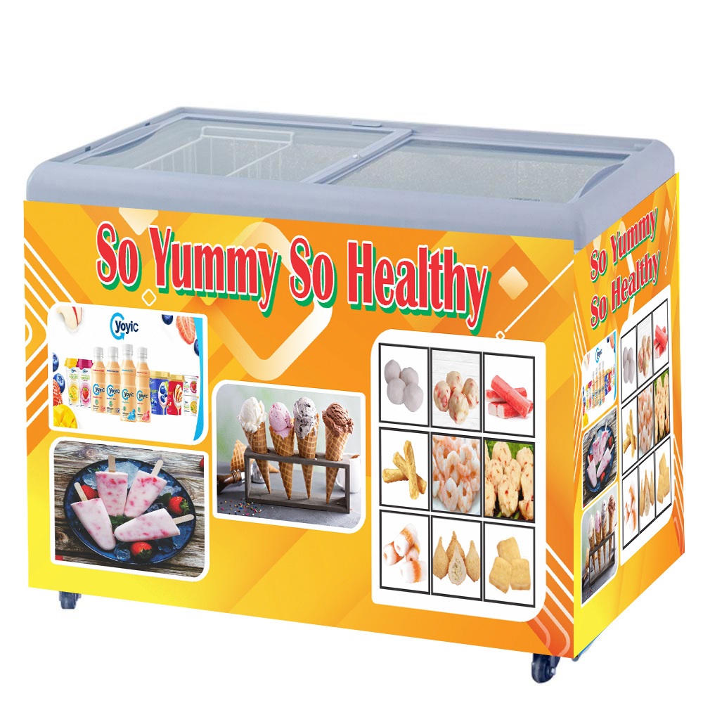 Stiker freezer Ice Cream & Frozen Food