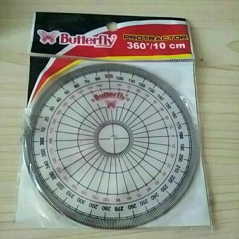 

Busur Derajat Lingkaran 360"/10cm Buterfly