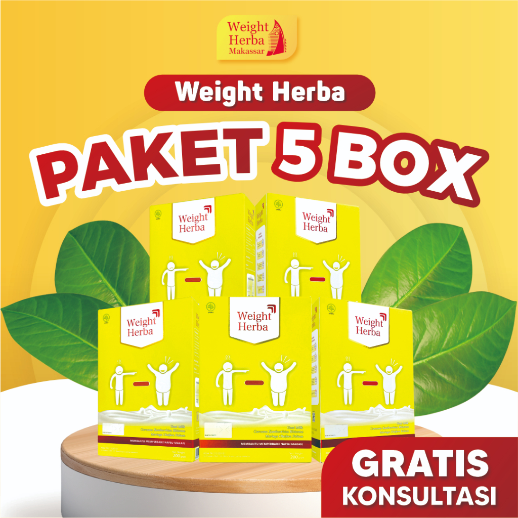 

Paket 5 Box Weight Herba: Susu Mengoptimalkan Keseimbangan Nutrisi, Meningkatkan Berat Badan