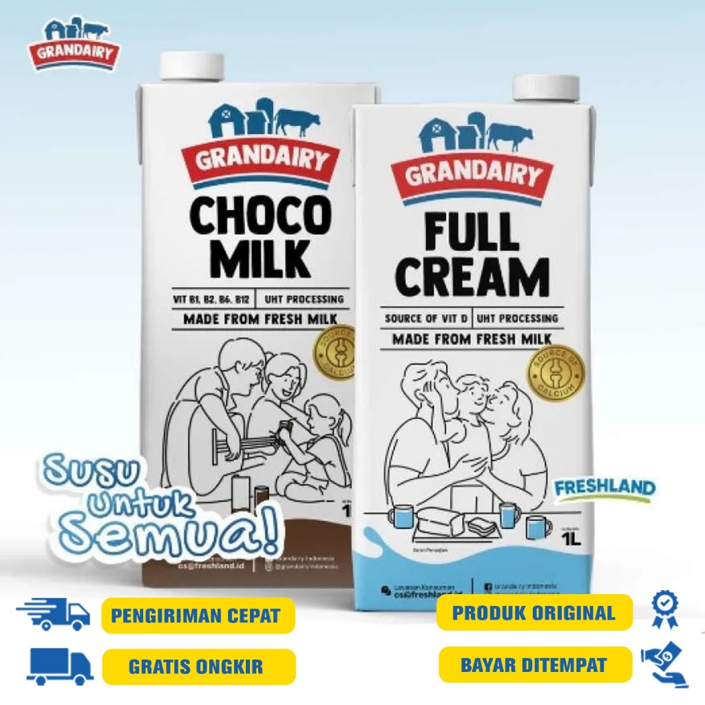 

GRAND DAIRY SUSU UHT 1LITER - CHOCO MILK | FULL CREAM