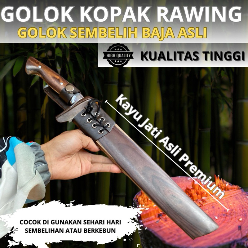 Golok Sembelih Kopak Rawing Baja Per Asli | Golok Sembelih Kopak Rawing Original