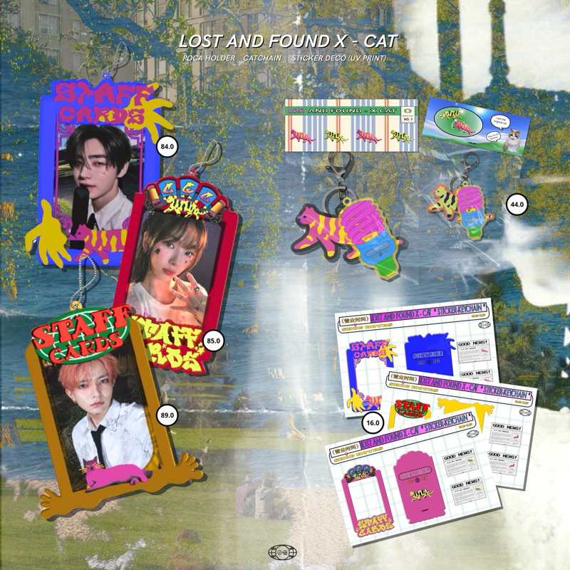 

Cahol-Catchain-Sticker Deco Lost and Found X-Cat