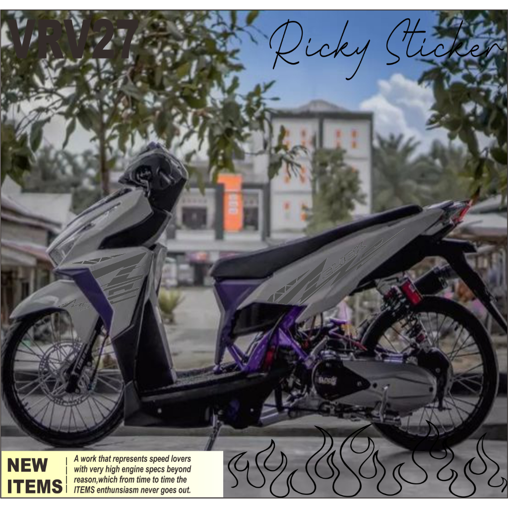 VRV27 CUTTING STICKER STRIPING VARIASI VARIO LED OLD 125-150 STICKER VARIO LED OLD 125-150