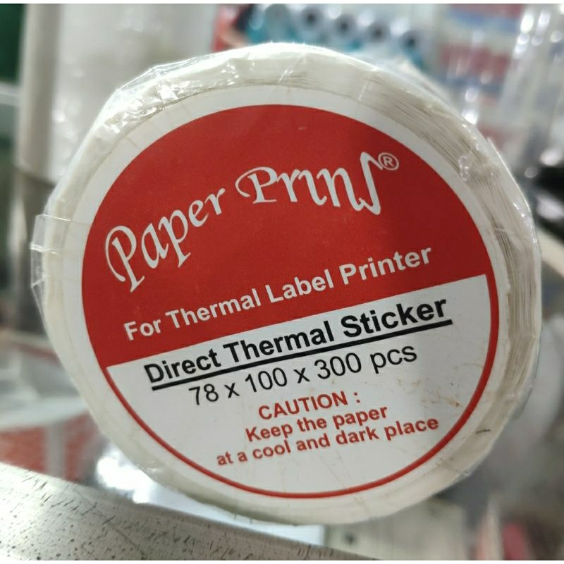

Direct thermal barcode paperpryns ukuran 78 x 100 @ 300 psc (harga perdus isi 50 rol)