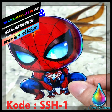 

SUPERHERO Stiker FILM Premium Anime Glossy & Hologram ukuran +-6-12cm