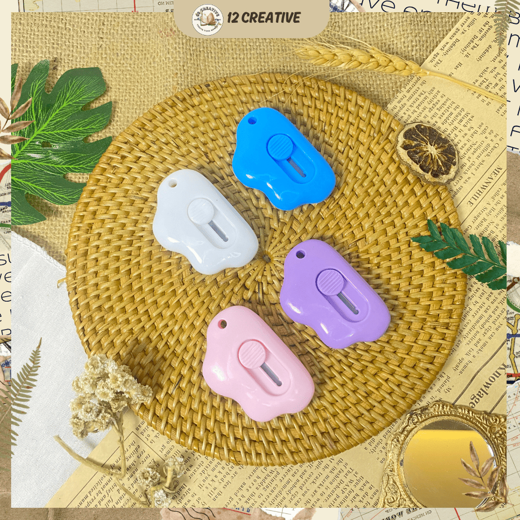 

[12 Creative] Cutter Mini Awan Lucu – Pisau Kecil Pemotong Kertas Portable