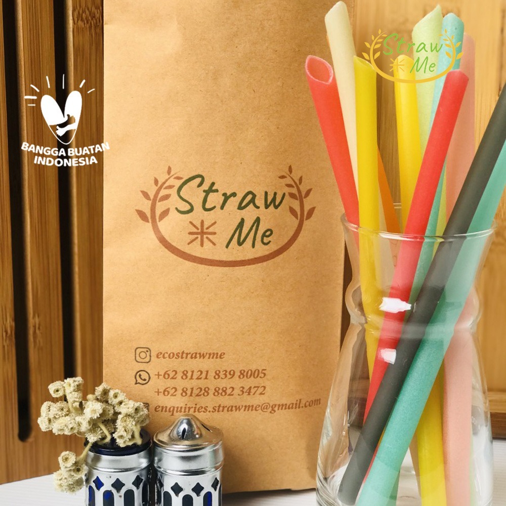 

SAMPLE Sedotan Straw Me Rice Straw Warpping in Envelope MIX COLOUR Size S-M