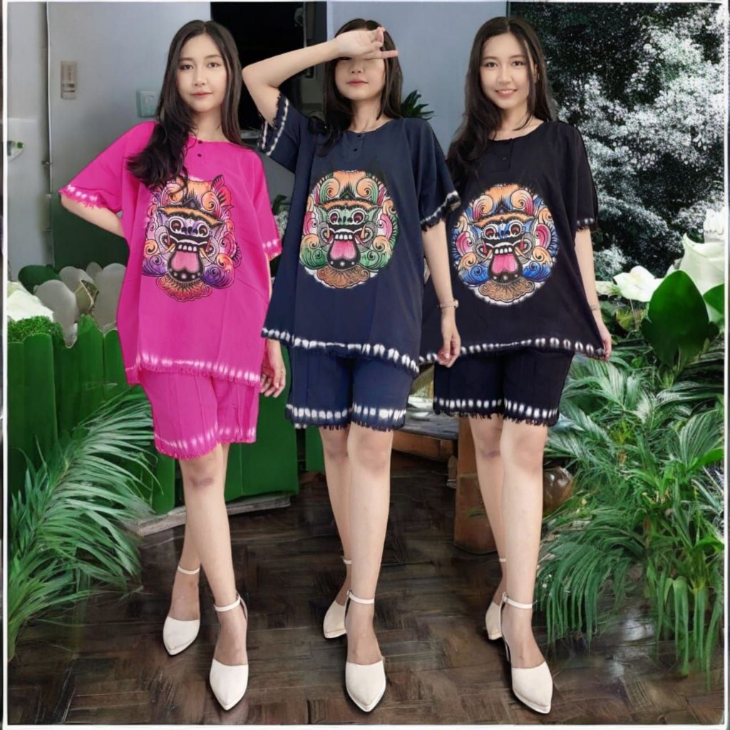 Baju Barong Bali Lukis Rayon Premium Baju Santai Kaos Barong Bali