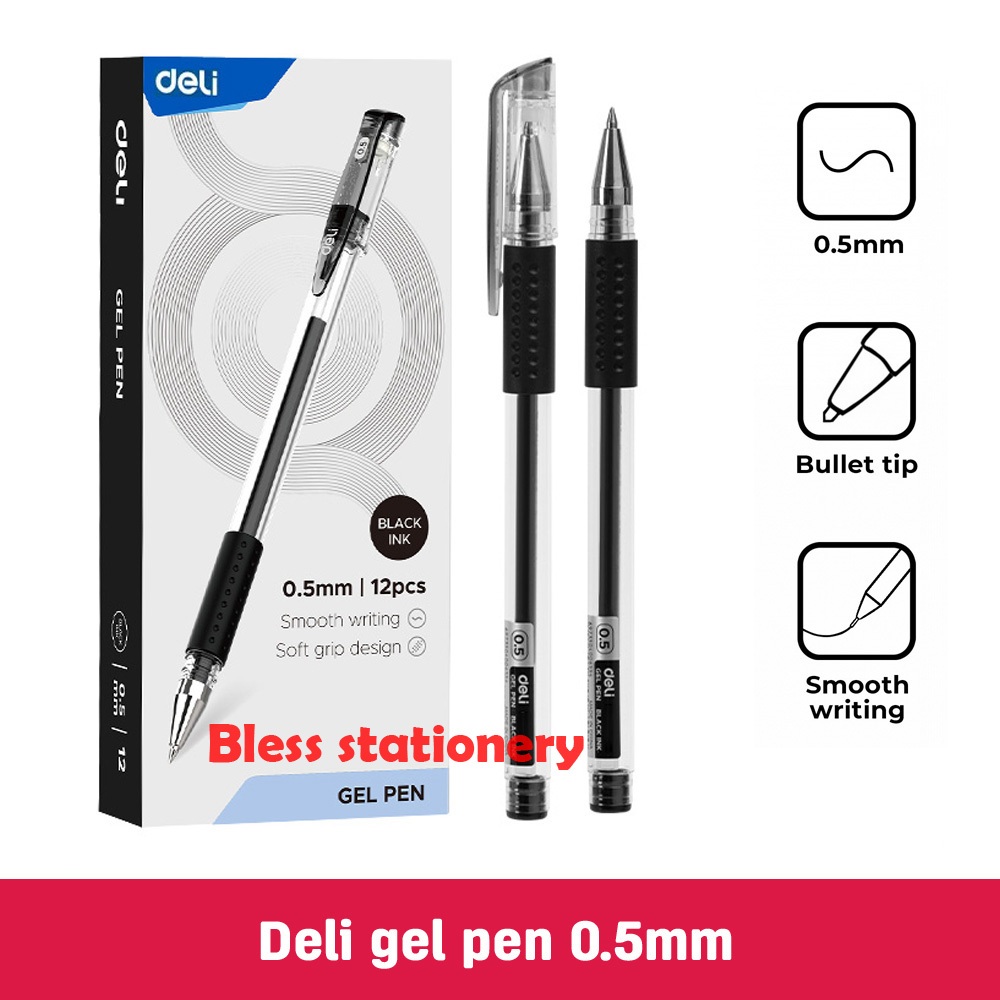 

CTK031 Deli Pulpen Gel Pen 0.5 mm Gel Ink Pen Gel Pena Gel Bolpoin Gel Ballpoint Gel 0.5mm