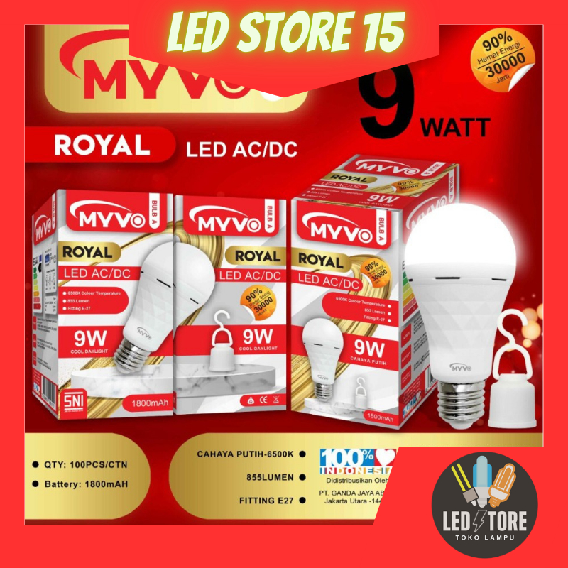 BOHLAM EMERGENCY MYVO ROYAL 9W 12W 18W LAMPU EMERGENCY LED MYVO ROYAL