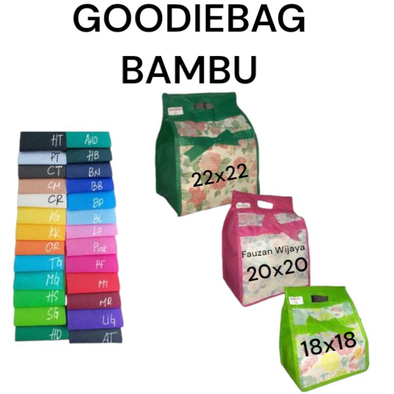 

Goodiebag tas kain box besek hajatan bambu isi 12pcs