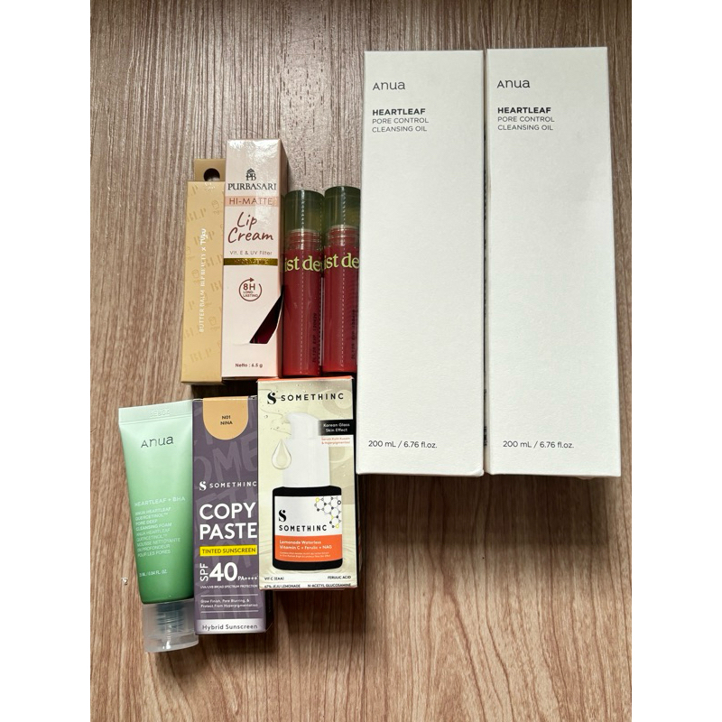 [NEW, SEALED] Skincare & Makeup Murah — Anua Cleaning Oil, Cleasing Foam, Wardah Moist Dew Lip Tint 