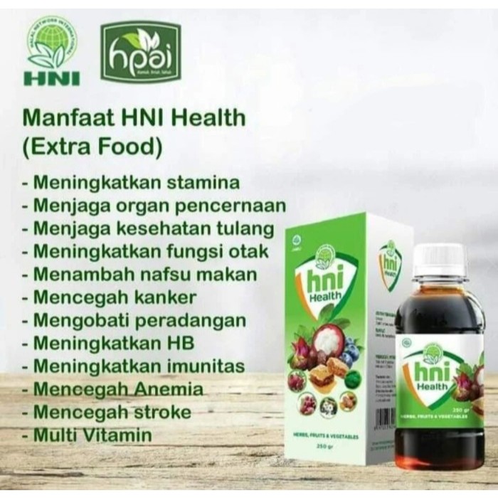 

HNI Health 250ml Original HNI HPAI - Extra Food Exfo Madu Buah
