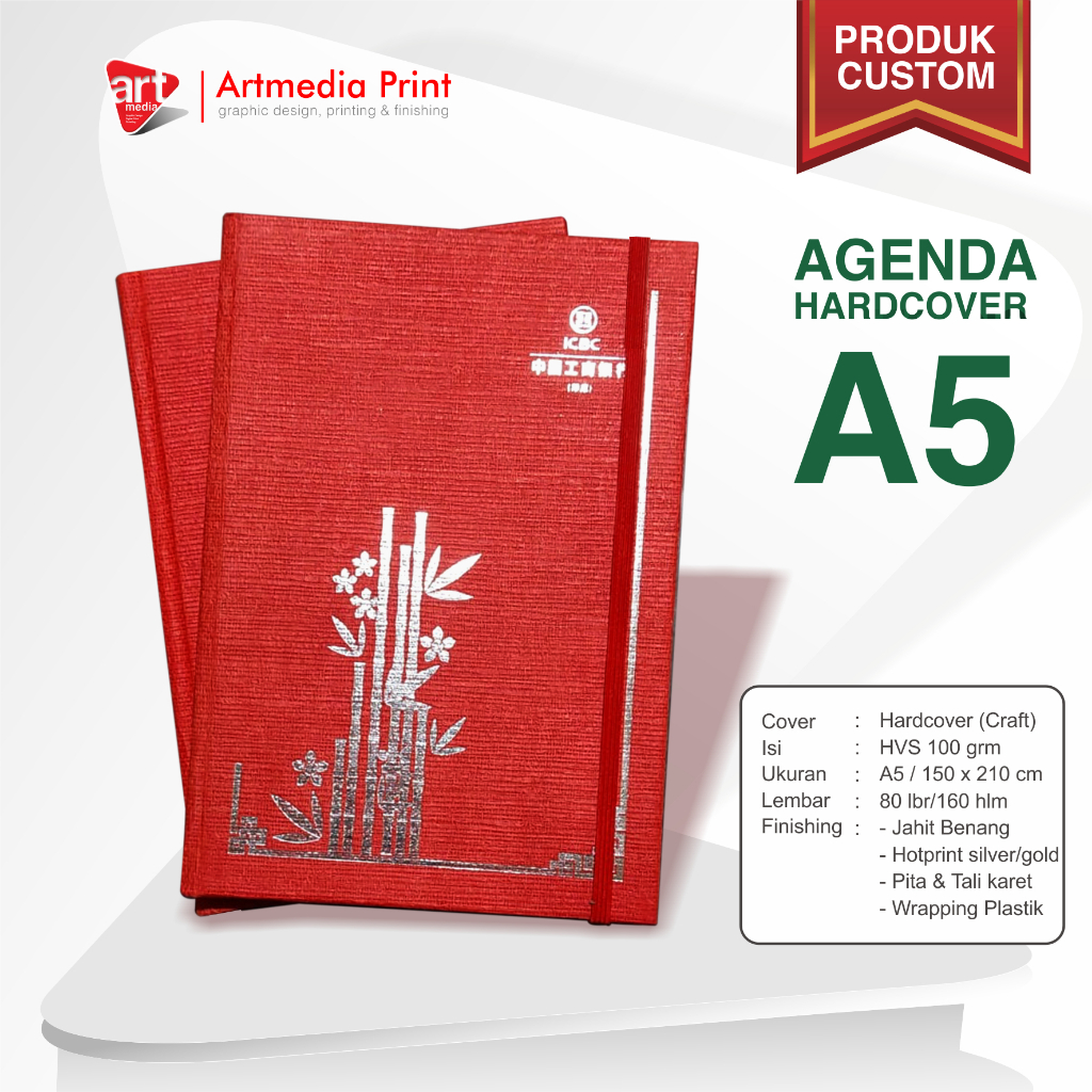 

BUKU AGENDA CUSTOM | HANDCOVER Napura Canvas | A5 | Best Stationary