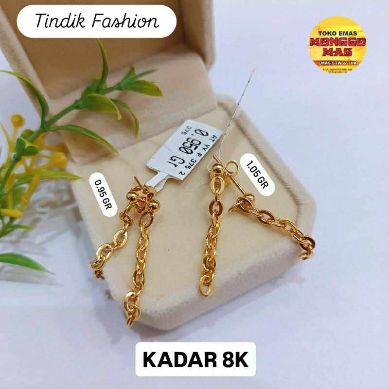 tindik nori Emas Asli tindik/anting Emas Kadar 750 Toko Emas Toko Mas asli Perhiasan Kalung Emas Per