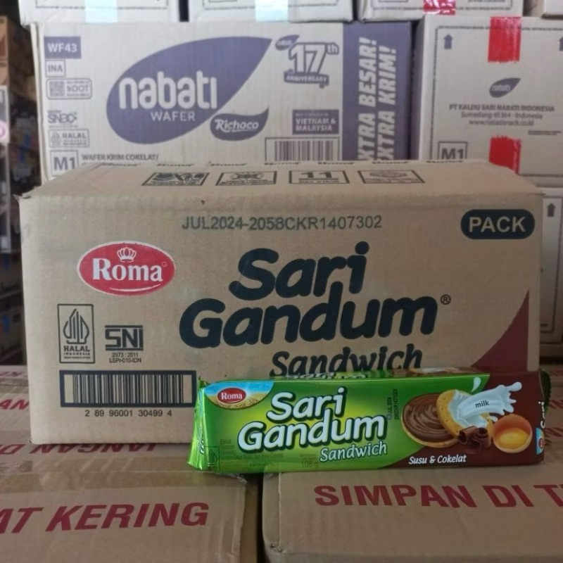 

Roma sari gandum 108 gram 1 dus isi 24pcs