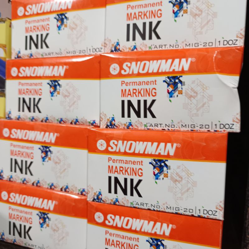 

1 Box Tinta Spidol Permanent SNOWMAN (isi 12 Pcs)
