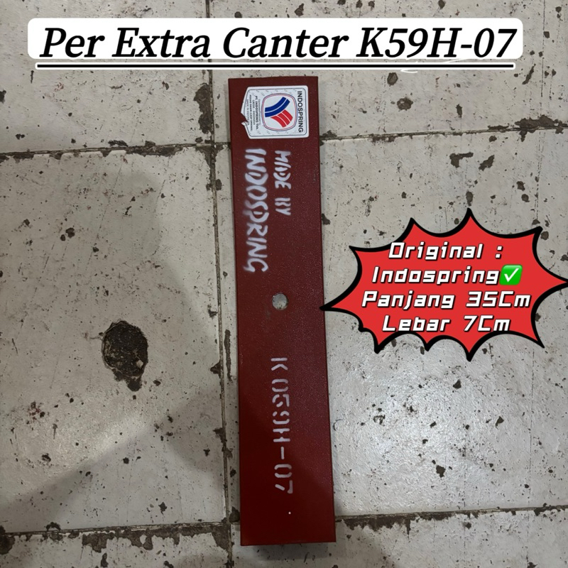 per extra canter nomor 7 k59h no 7 K59H-07 merk Indospring pir daun tambahan ps125 nomer 7 leaf spri