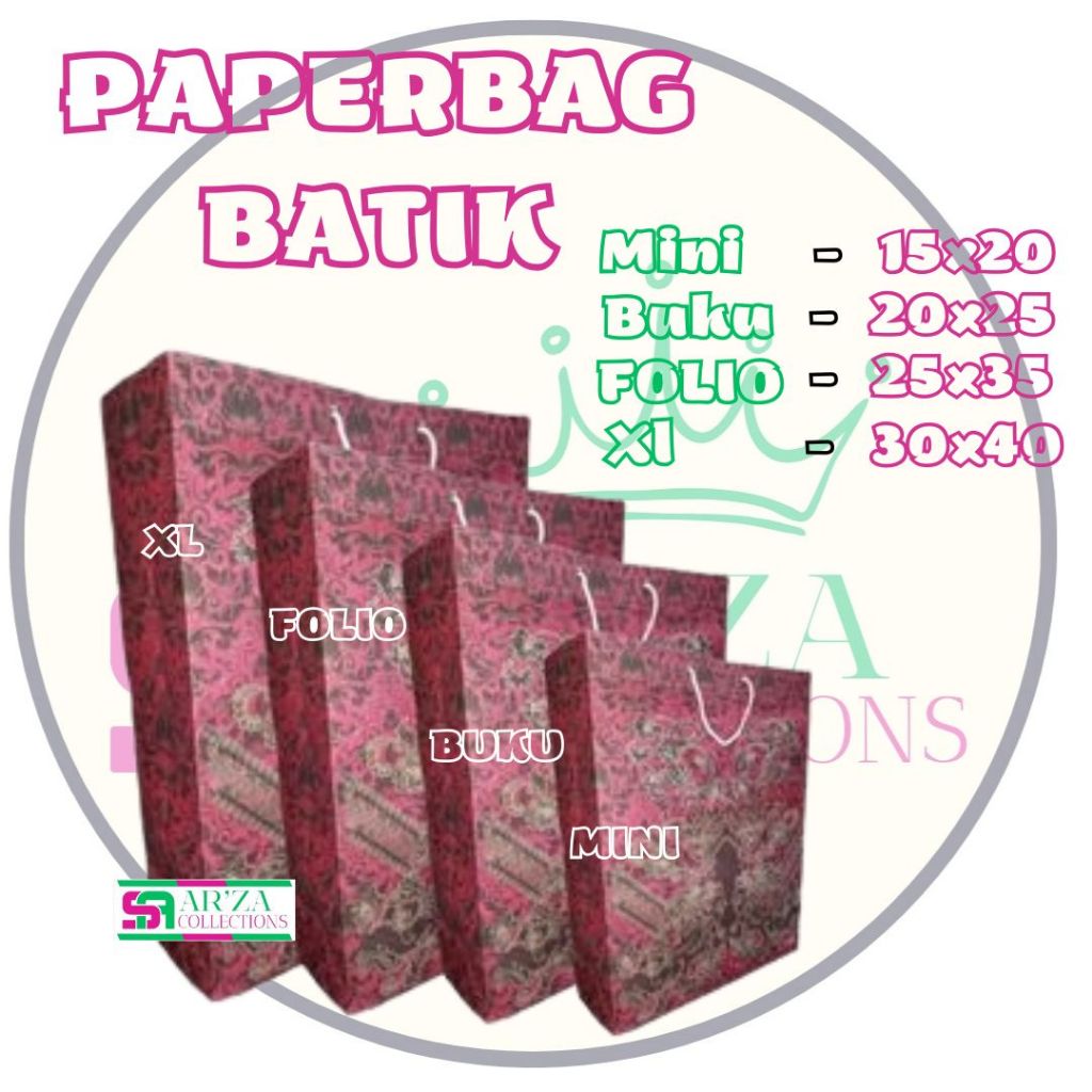 

Paperbag Batik Semua Ukuran Isi 12pcs,Tas Goodiebag,Tas Formal,Tas kado,Tas Multi Fungsi,Tas Hampers