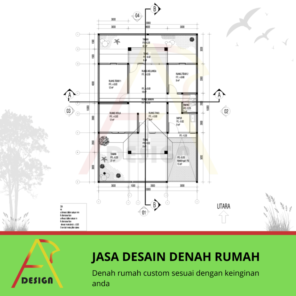 Jasa desain denah rumah lengkap free konsultasi