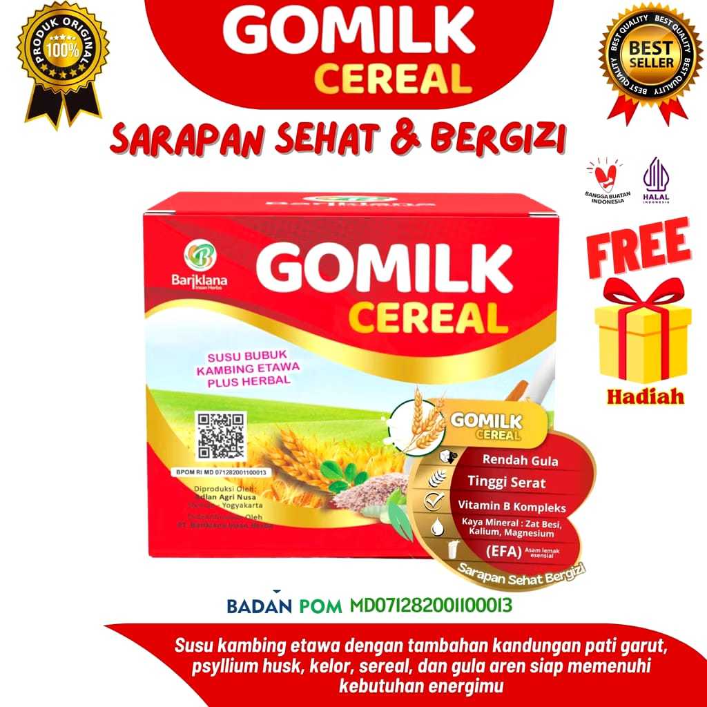 

Gomilk Cereal Susu Kambing Etawa Plus Herbal