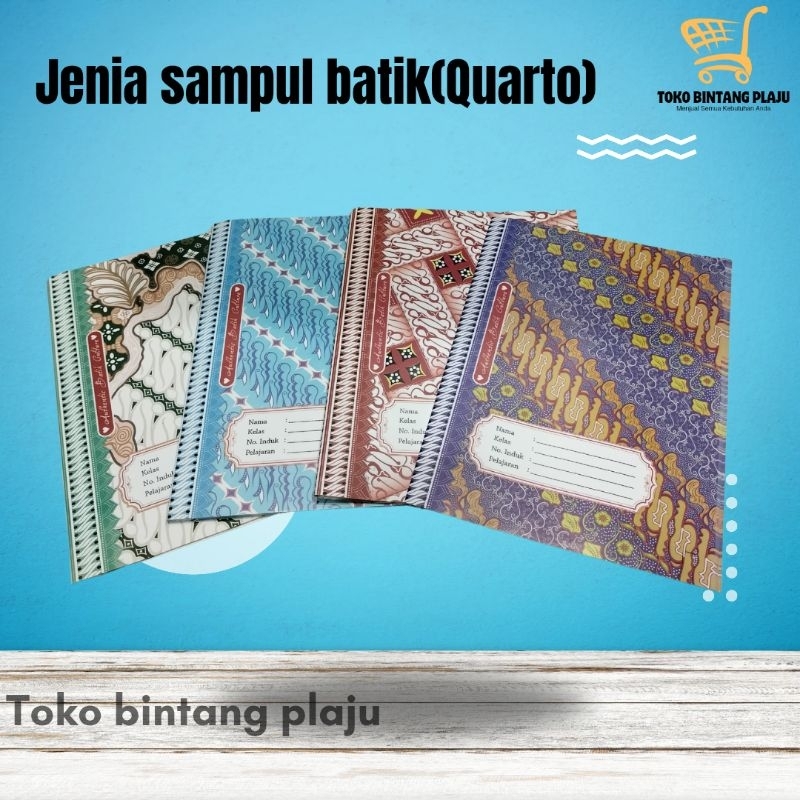 

JENIA SAMPUL BUKU BATIK QUARTO 1PAK 20 LEMBAR