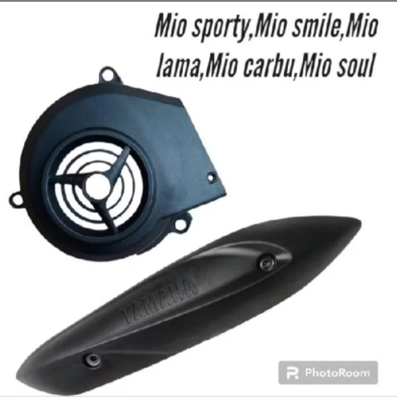 Paket Cover Knalpot + Cover Kipas Standar  mio sporty, Mio soul, Mio smile, Mio lama LsVariasi