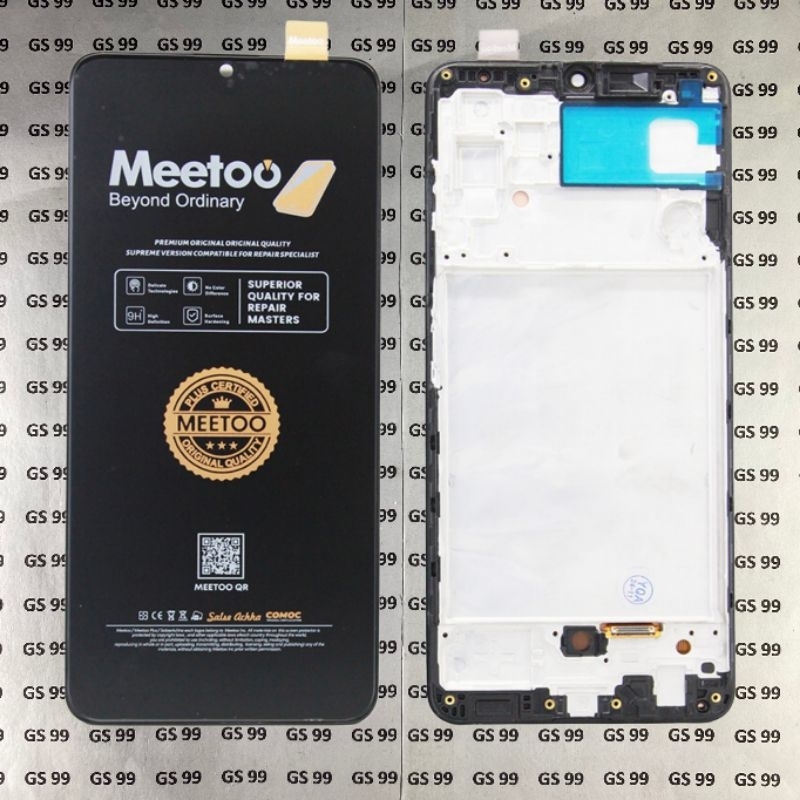 LCD SAMSUNG GALAXY A32 4G / A325 A325F OLED + FRAME BLACK (BISA FINGERPRINT) OLED MEETOO