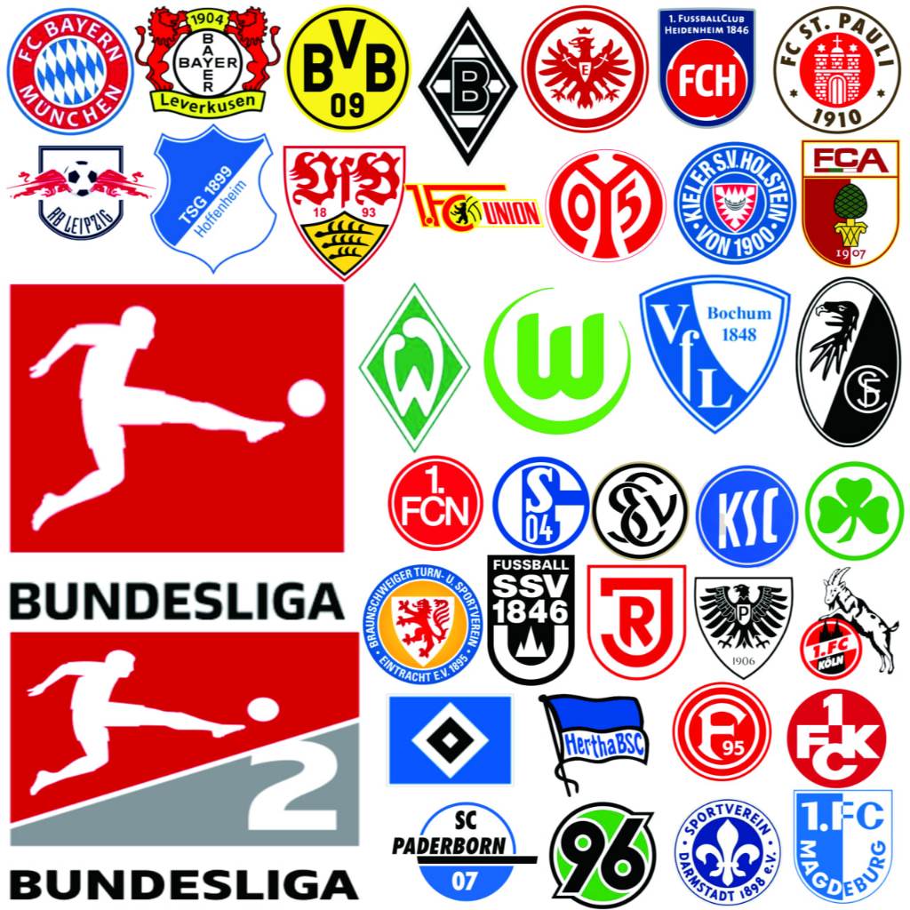 BUNDESLIGA & 2.BUNDESLIGA/LIGA JERMAN KLUB SEPAKBOLA LENGKAP PATCH BORDIR LOGO EMBLEM EMBROIDERY