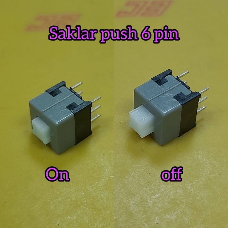 Switch DPDT Mini 6Pin Self Locking Push On Off Saklar Toggle 6 pin