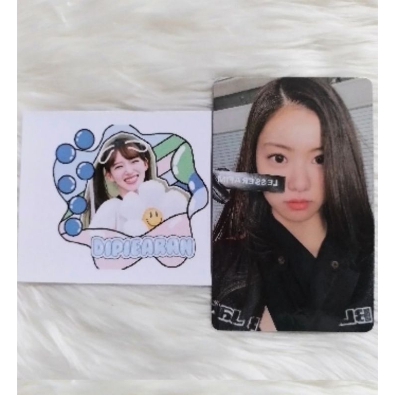 (RESERVED JANGAN DI CO | LESSERAFIM - Kim Garam) Official Photocard Black Petrol Vol. 1  Album Fearl