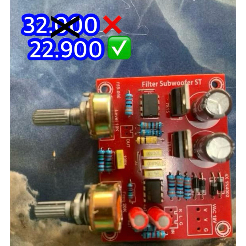 filter subwoofer+frequensi LPF 2 potensio