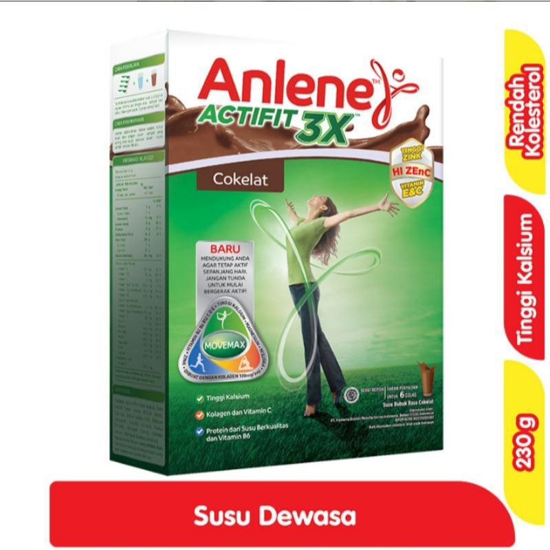 

Anlene Actifit Susu Bubuk Dewasa Cokelat 230 g