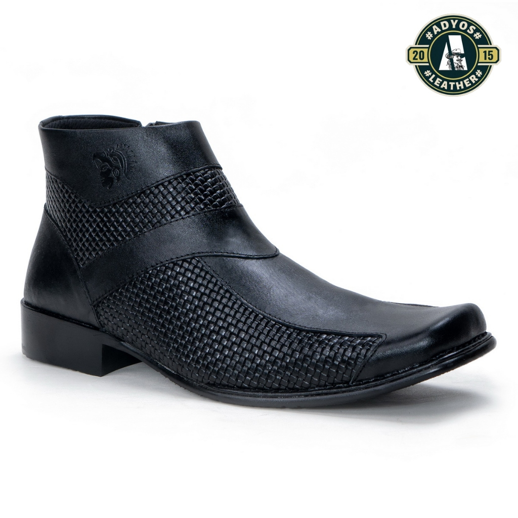 Sepatu Pantofel Boot Kulit Pria Model Boot Resleting