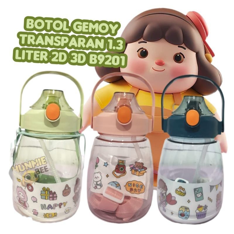 BOTOL GEMOY TRANSPARAN 1.3 LITER 2D 3D B9201