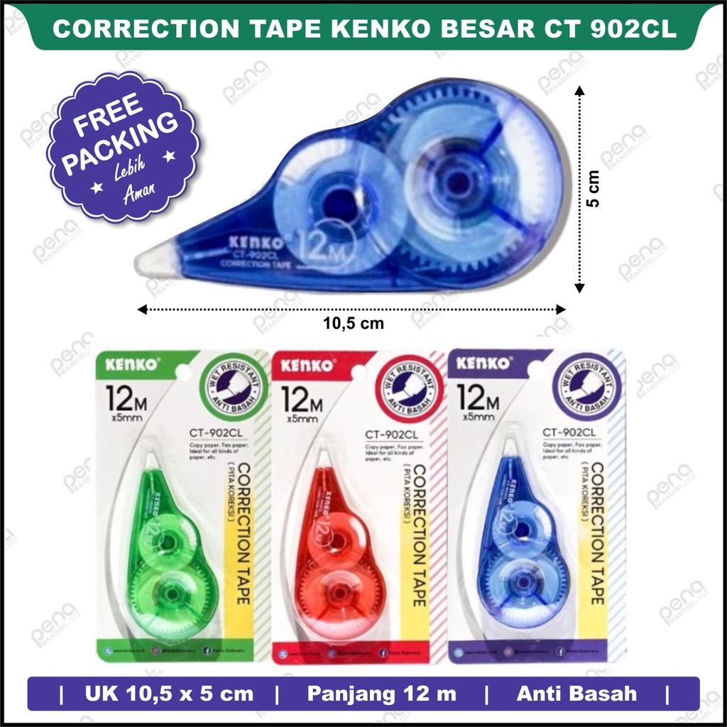

Tipe X Tipe X Kertas Tipe X Pita Correction Tape CT-902CL Kenko